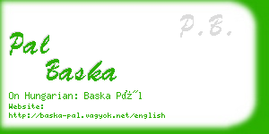 pal baska business card